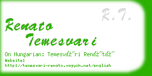 renato temesvari business card